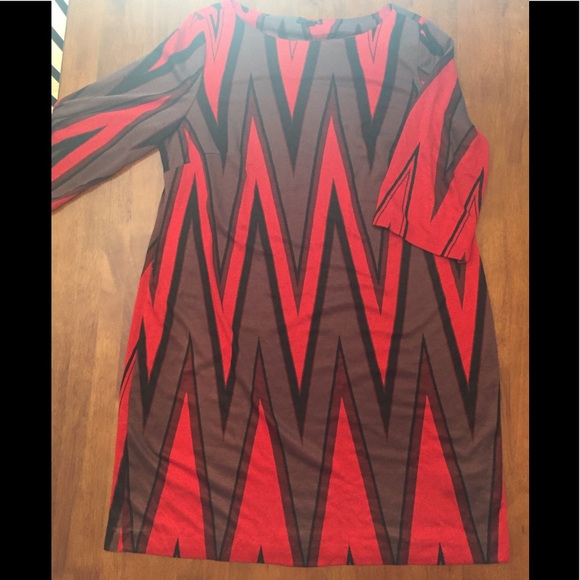 Ice Dresses & Skirts - NWOT red/black/gray 3/4 sleeve dress 18/20W-cute!